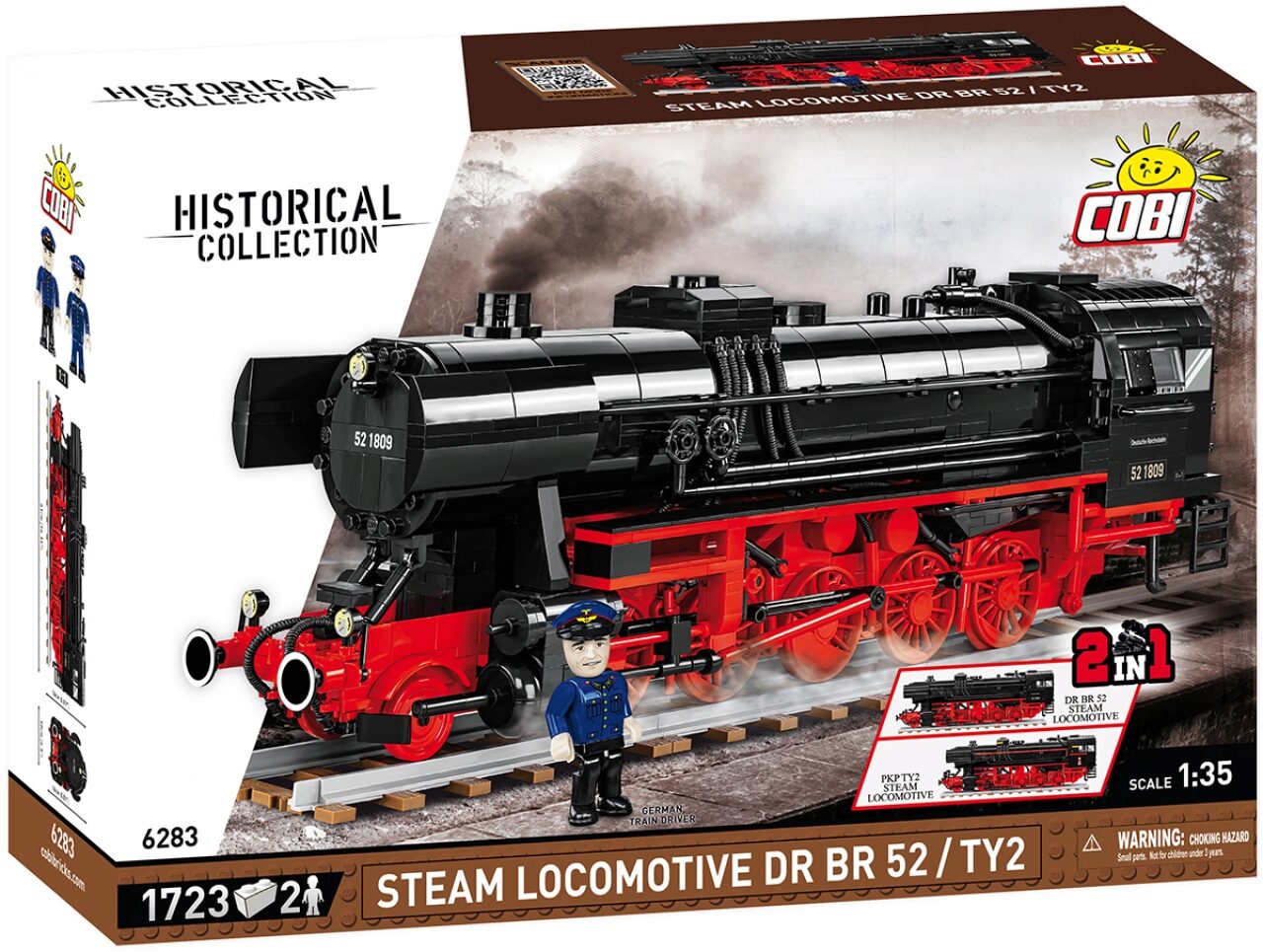 COBI_Klemmbausteine DR BR 52/TY2 Lok Lokomotive 6283 neu Dampflok - Bild 7