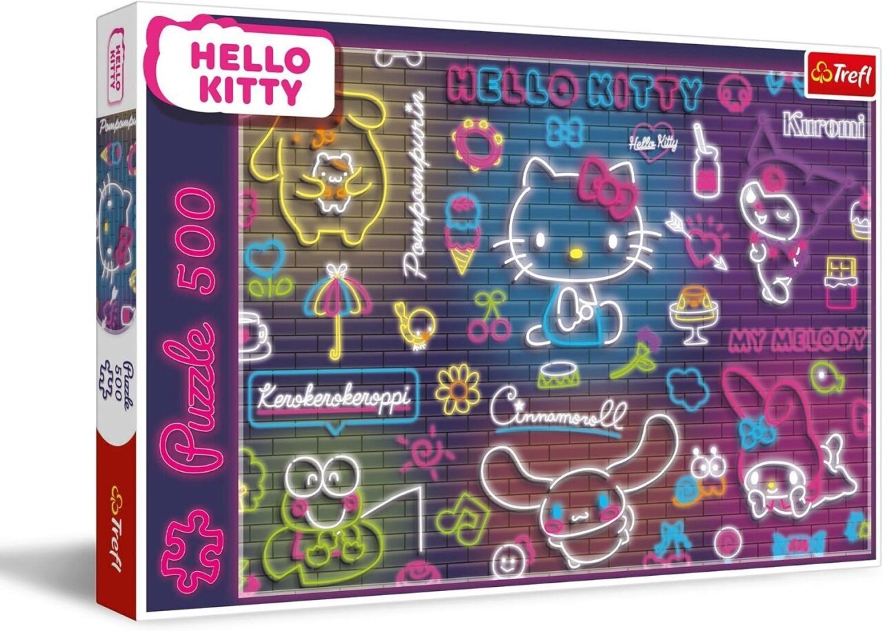 Trefl 37523 Puzzle 500 Teile Neon Hello Kitty