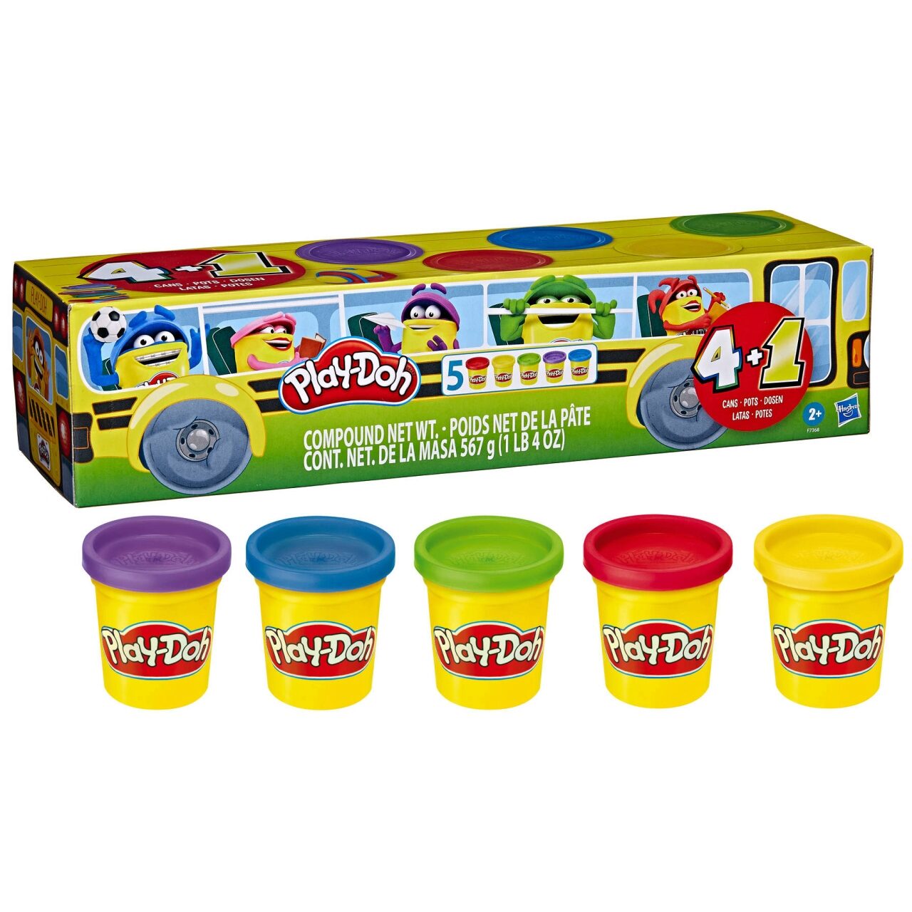 Hasbro Play-Doh Hasbro F7368eu4 Play-Doh Schulbus 5Er-Pack