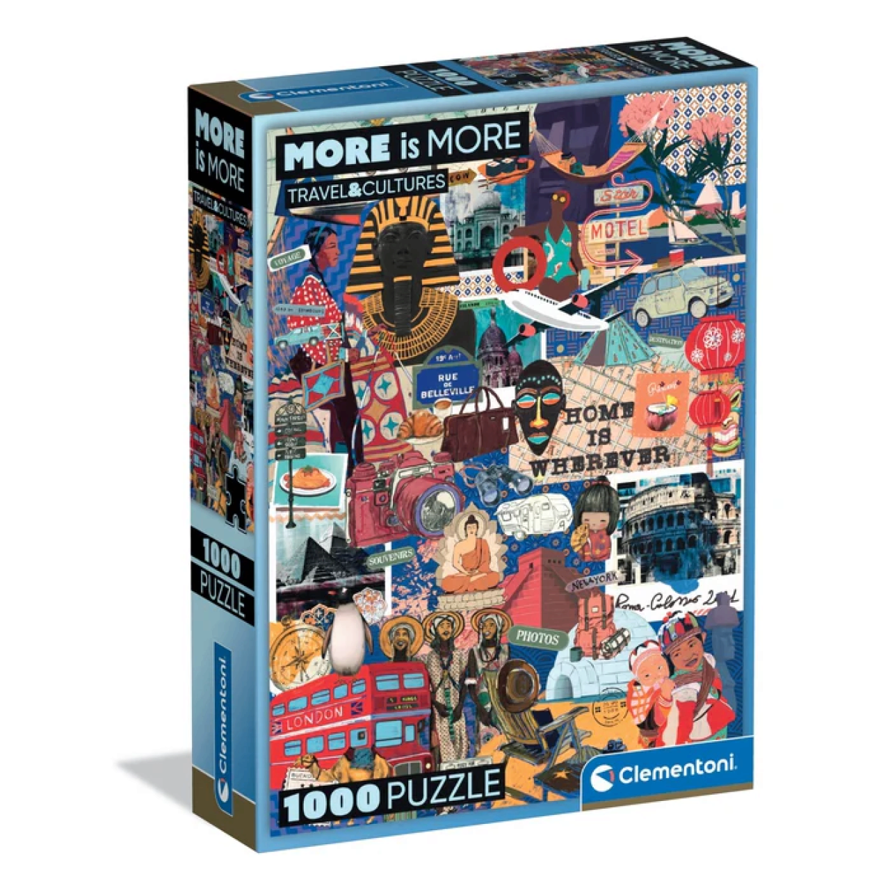 Clementoni 37072 Puzzle 1000 Teile More Is More Collection Compact Travel&Cultures