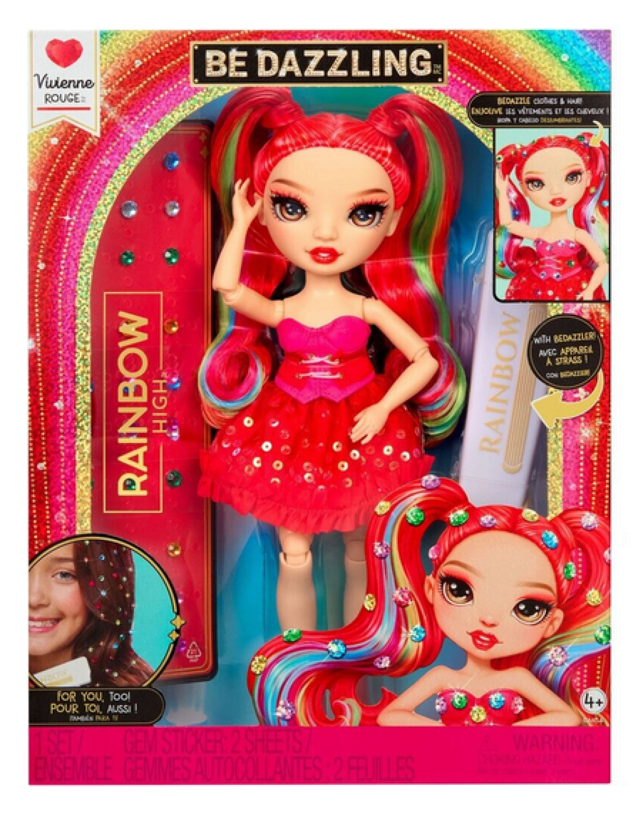 Rainbow High Vivienne Rouge Be Dazzling 597803EUC Doll Puppe Set NEU/OVP - Image 3