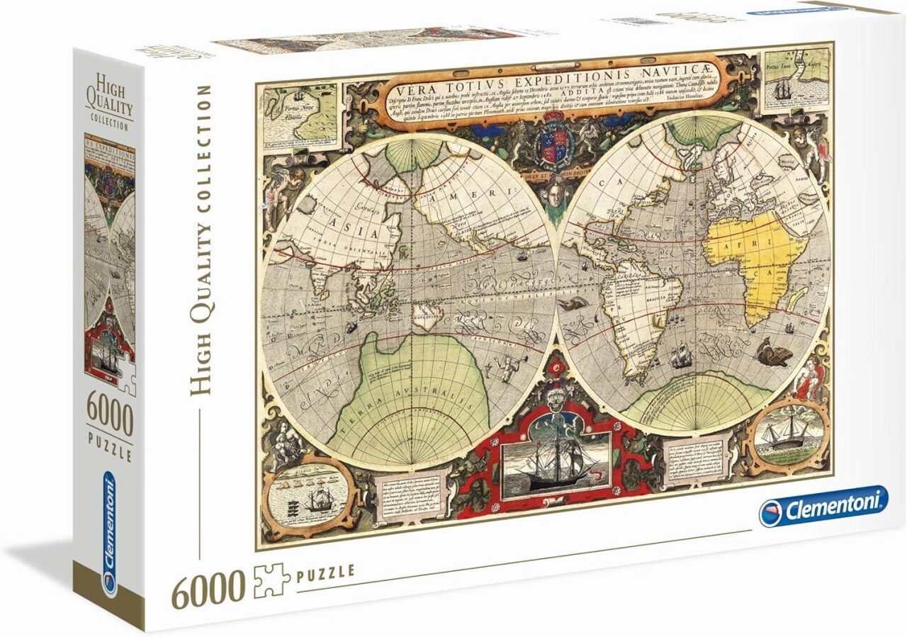 Clementoni 365265 Puzzle 6000 Teile High Quality Collection - Antike See-Karte
