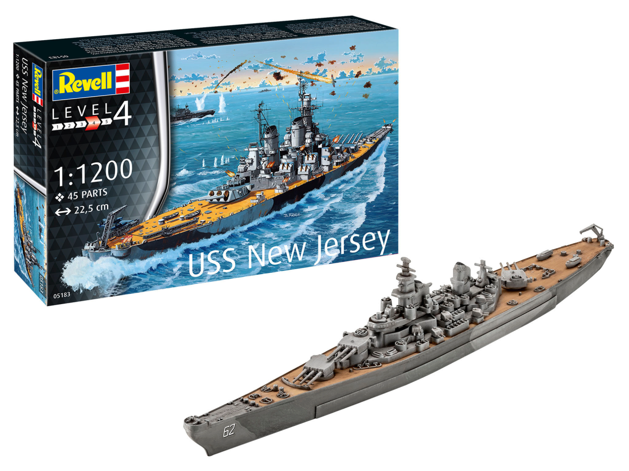 Revell 75183 1:1200 Starter Kit Battleship Uss New Jersey - Bild 3