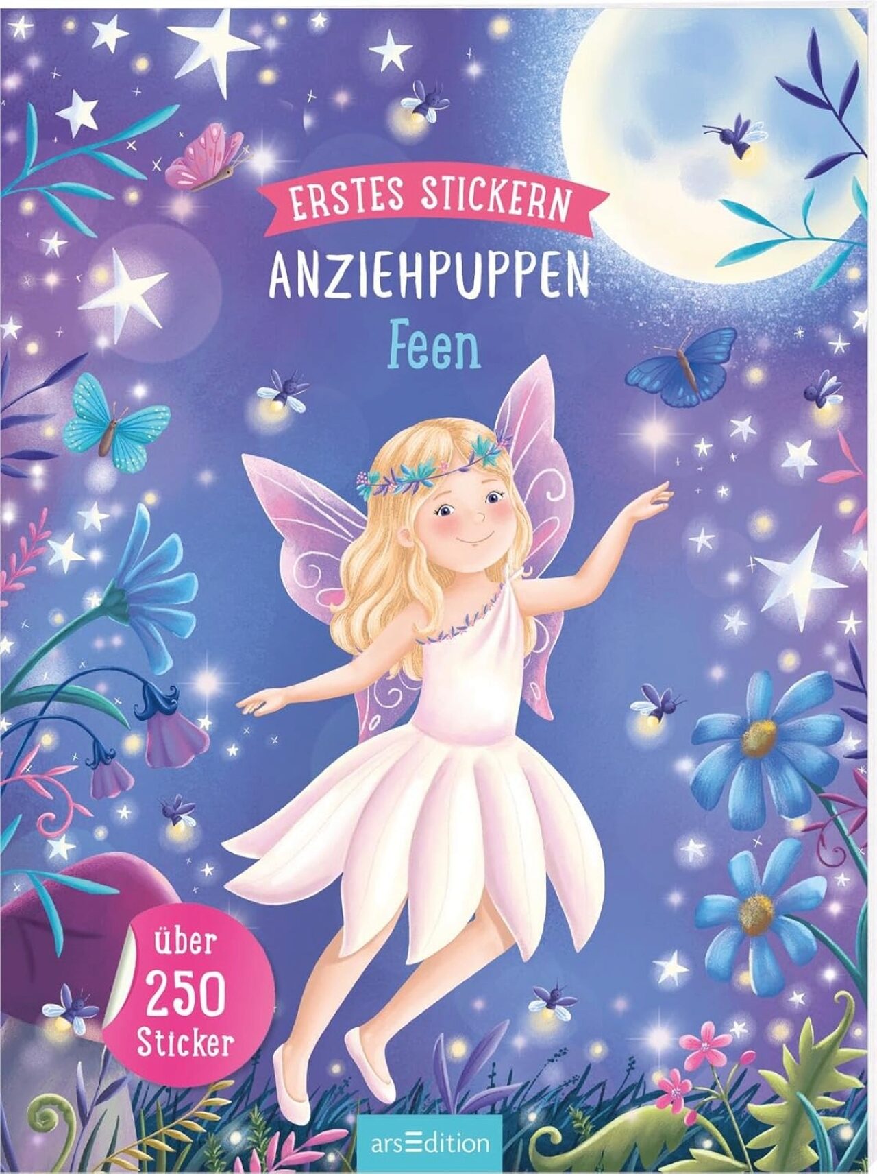 Ars Edition Arsedition 135504 Erstes Stickern Anziehpuppen – Feen