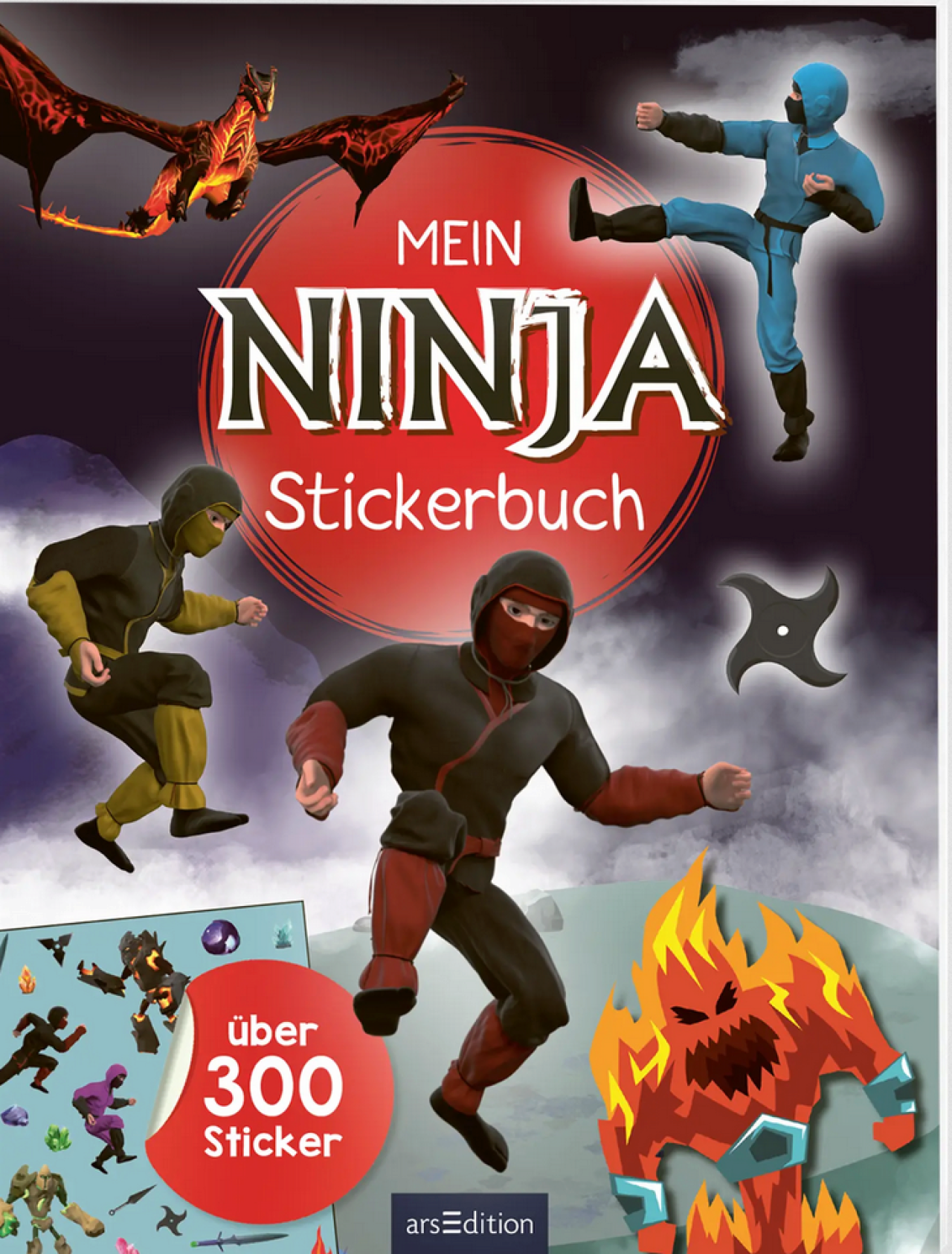 Ars Edition Mädchen Arsedition 135433 Mein Ninja-Stickerbuch - Bild 3