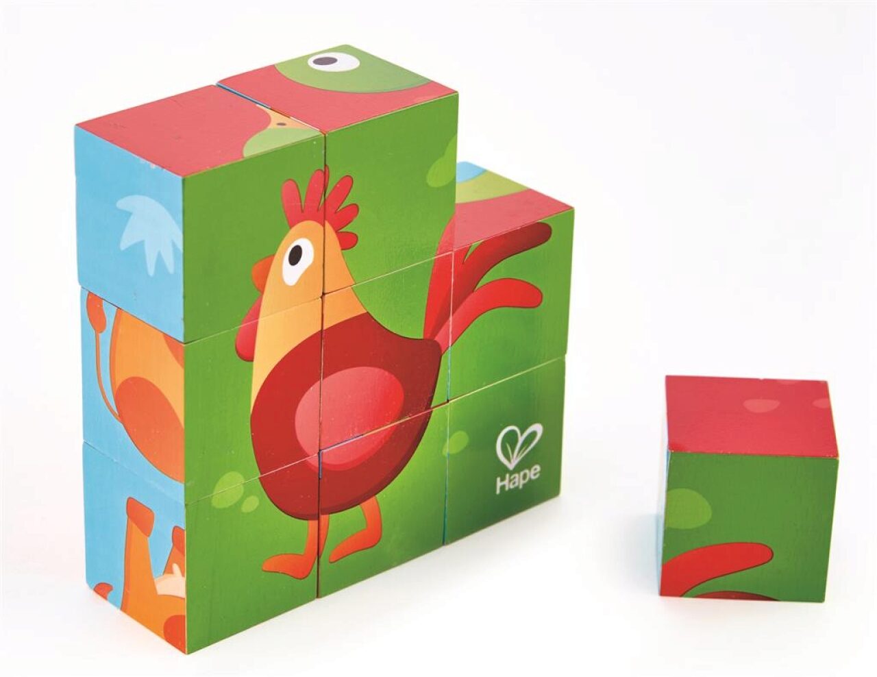 Hape Mehrfarbig Blockpuzzle Bauernhof (9 Teile) - Bild 4