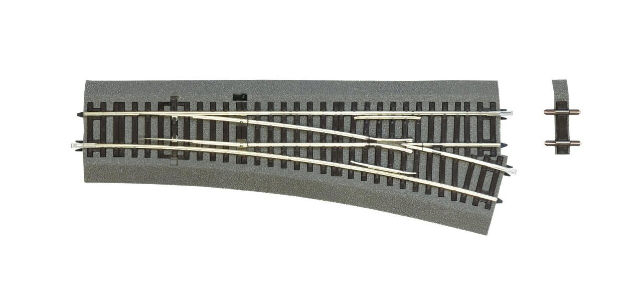 Roco 42535 H0 Weiche Rechts Wr15 Mit Handantrieb, Mit Bettung