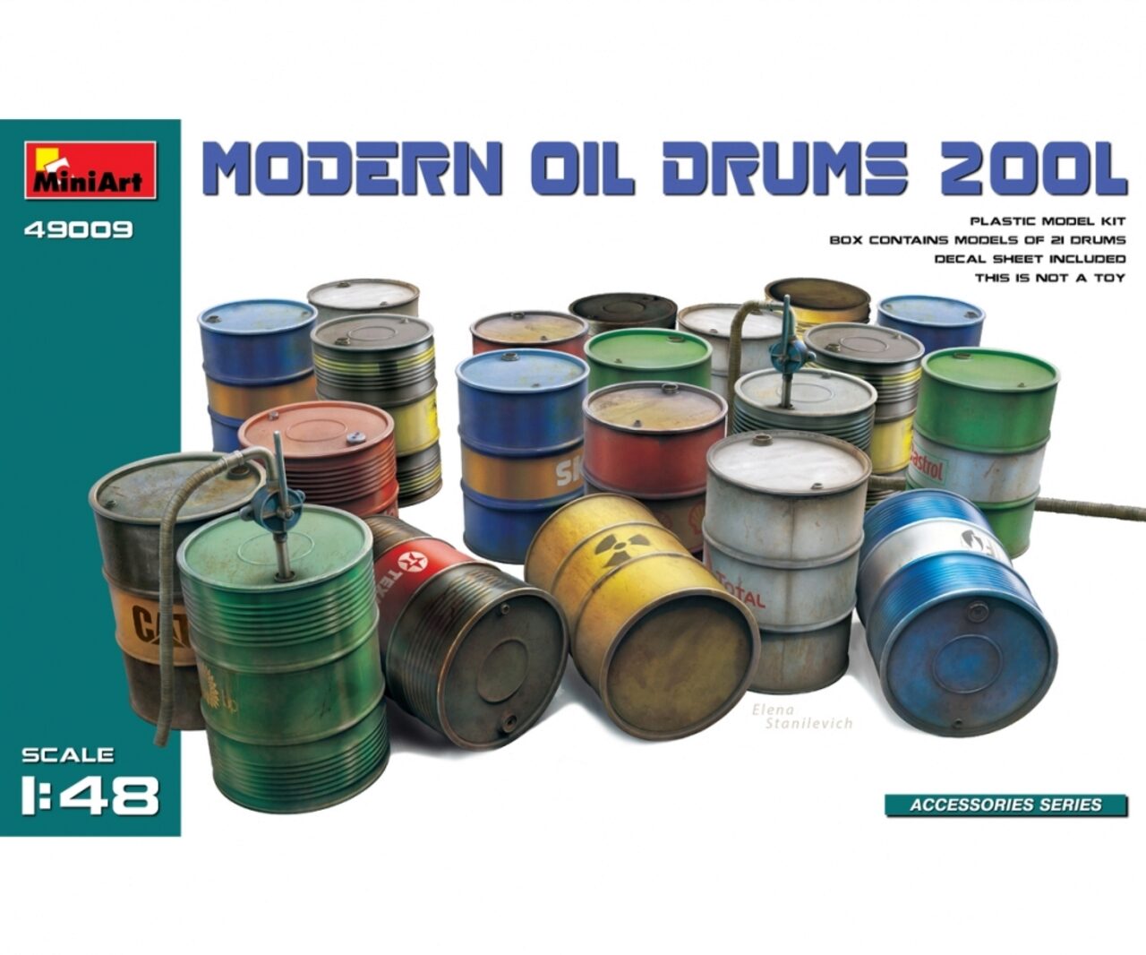 MiniArt 49009 1:48 Ölfässer 200L Modern (21) - originalgetreue Nachbildung, Modellbau, Plastik Bausatz, Basteln, Hobby, Kleben, Modellbausatz, Zusammenbauen, unlackiert - Bild 3