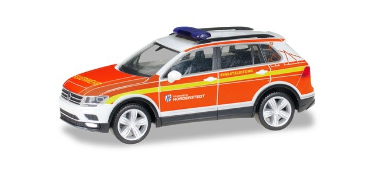 Herpa 094443 VW Tiguan Kommandofahrzeug Freiwillige Feuerwehr Norderstedt 