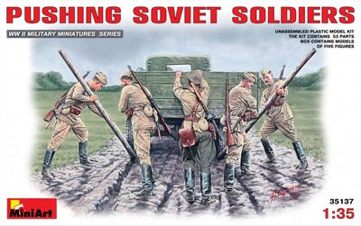 Mini Art Pushing Soviet Soldiers - Bild 4