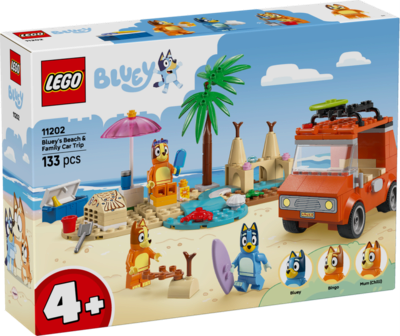LEGO Bluey: Blueys Strandausflug 11202 | Spielzeug ab 4 Jahren für Jungen und Mädchen, 3 Minifiguren inkl. Bingo & Chilli und Zubehör, Geschenk für Kinder, 133 Teile - Bild 18