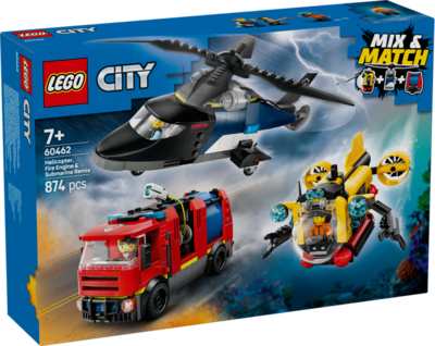 Lego City 60462 Kombinationsset mit Hubschrauber, Löschauto und U-Boot - Bild 21