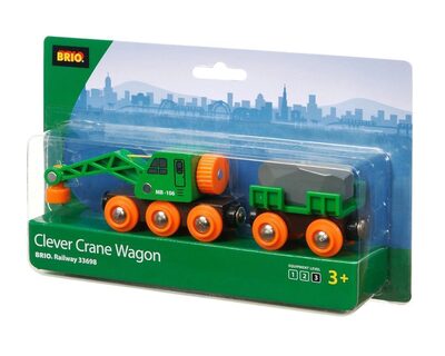 Ravensburger Brio - Grüner Kranwagen Mit Anhänger Und Fracht - Image 15