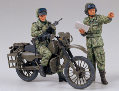 Joom Tamiya Schwarz 1/35 Militärminiatur Serie Nr. 245 Japanische Selbstverteidigungsstreitkräfte Motorradaufklärungsset Plastikmodell 35245 - Bild 6
