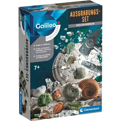 Clementoni Mehrfarbig Austrabungs-Set Fossilien & Mineralien - Bild 7