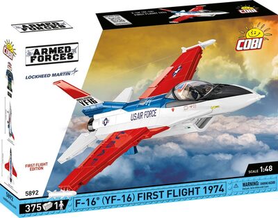 COBI F-16® (YF-16) First Flight Edition 1974, Maßstab 1:48, 375 Teile | Bedruckt (Pad Printed), Cockpit zum Öffnen, Lackierung des Erstflugs, Ständer, Plakette, Bauteile aus der EU, ab 8 Jahren - Bild 5