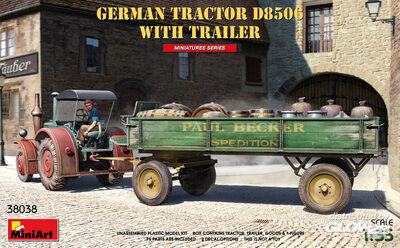 Miniart 38038 1:35 German Tractor D8506 With Trailer - Bild 4