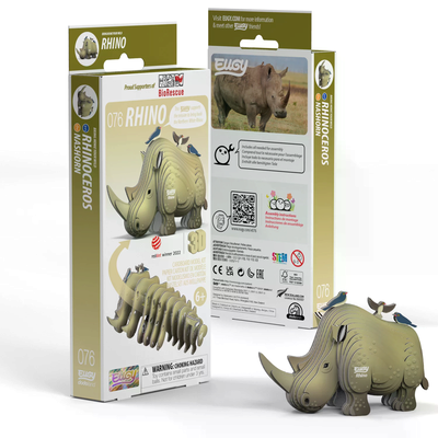 Eugy Mehrfarbig 3D Bastelset Nashorn - Bild 5