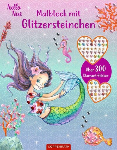 Malblock mit Glitzersteinchen: Über 300 Diamantsticker (Nella Nixe): mit über 300 Diamantstickern zum Verzieren - Bild 5