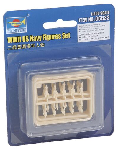 Trumpeter - US Navy Figuen WWII Militär Marine Flugzeuträger Figures 1:200 NEU - Bild 3