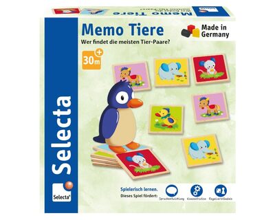 Selecta Unisex 63023 Memo Tiere, 24 Teile