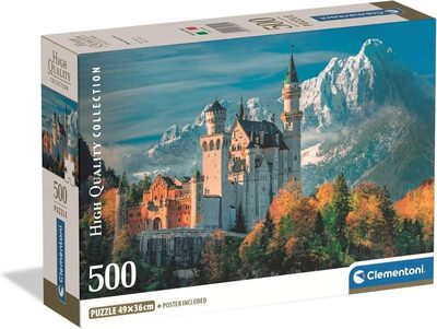 Clementoni 35589 Puzzle 500 Teile High Quality Collection Compact Schloss Neuschwanstein - Bild 4