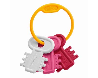 Chicco Rosa/Blau 00063216100000 Schlüsselbeißring Pink