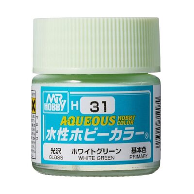 Mr Hobby White Green paint pot