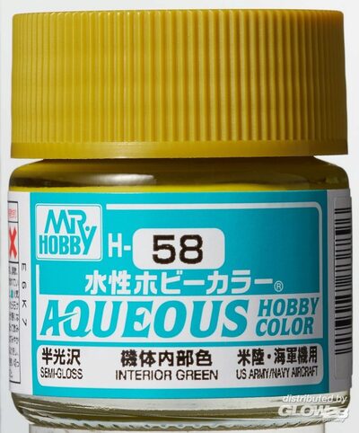 Mr Hobby Interior Green paint pot