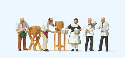 Preiser 10210 Wirte, Kellner, Bedienung 5 Figuren H0 1:87 handbemalt, Neu + OVP - Image 7
