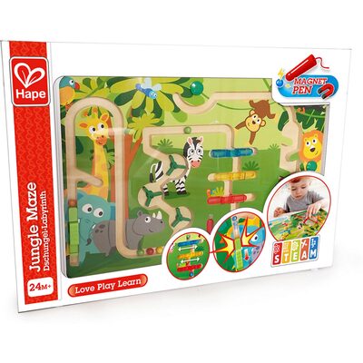 Hape Dschungel-Labyrinth - mit vielen Funktionen, Kinder-Labyrinthspiel und Motorikspielzeug, Lernspielzeug für Kleinkinder, fördert Feinmotorik, Konzentration und Geschicklichkeit, ab 24 Monaten - Bild 5