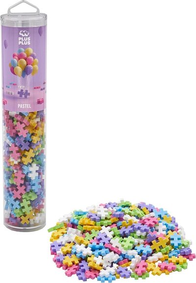 Plus-Plus 4187 Pastell Mix, Kreativ-Bausteine Tube, 240 Teile | Konstruktionsspielzeug, Baustein-Set für 2D und 3D Figuren, für Kinder ab 5 Jahren - Bild 5