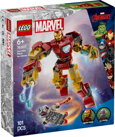 LEGO Marvel Iron Man Mech vs. Ultron 76307 | Spielzeug ab 6 Jahren für Jungen, Superhelden Actionfigur, bewegliche Körperteile, 2 Minifiguren, Geschenk, 101 Teile - Bild 24