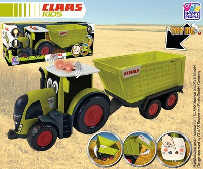 Traktor Trecker Claas Kids Axion mit Anhänger Sound Schlepper 34541 Spielzeug Ne - Image 4
