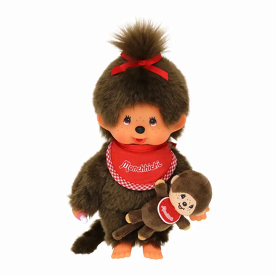 Monchhichi Mädchen Rot/Braun Sekiguchi 242184 - Classic Mit Mini - Bild 8