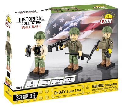 Cobi Historical Collection 2058 - D-Day 6 Jun 1944 33 Klemmbausteine 3Er Set Spielfiguren - Bild 6