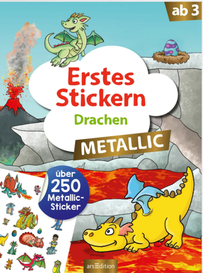 Ars Edition Gmbh Erstes Stickern Metallic - Drachen - Bild 6