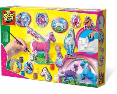 Figuren gieten en schilderen SES paarden (01155), Pink - Bild 6