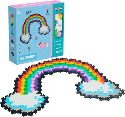 Plus-Plus 3913 Puzzle Regenbogen, Kreativ-Bausteine, 500 Teile | Konstruktionsspielzeug, Kreativ-Baustein-Set für 2D und 3D Figuren, für Kinder ab 5 Jahren - Bild 5