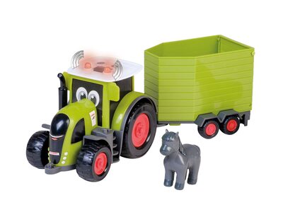 Traktor Trecker Claas Kids Axion Pferdeanhänger Pferd Sound Schlepper 34544 Neu - Image 4