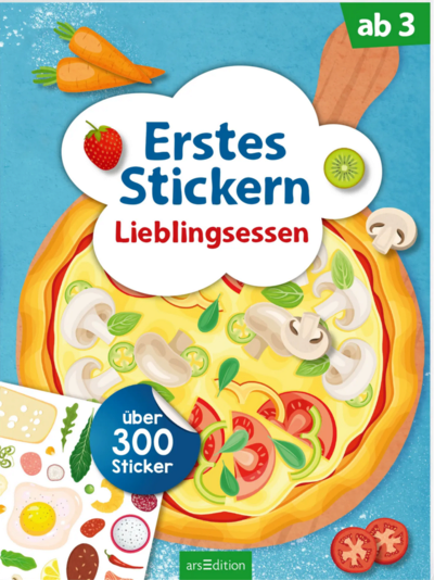 Erstes Stickern – Lieblingsessen: Über 300 Sticker | Erstes Stickerheft für Kindergartenkinder ab 3 Jahren - Bild 4