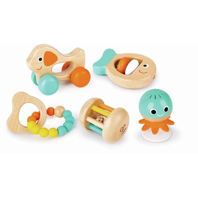 Hape Mehrfarbig Rassel Sensorik-Set 5-Teilig - Bild 4