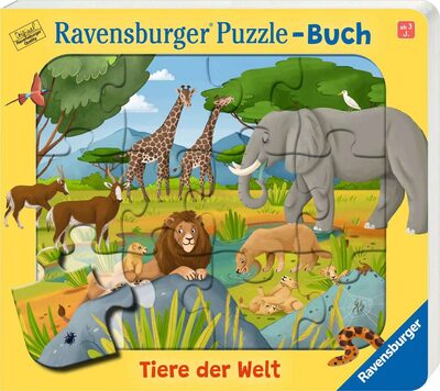Ravensburger® Puzzle-Buch: Tiere der Welt - Kinderbuch ab 3 Jahren, Puzzle mit 12 Teilen, Spielbuch, Wimmelbuch, Pappbilderbuch - Bild 7