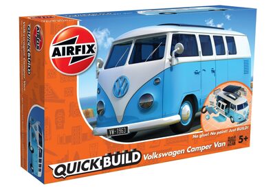 Airfix QUICKBUILD VW Camper-Van Modellbausatz, blau - Bild 7