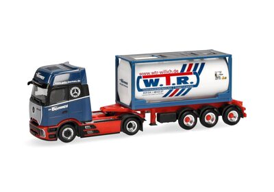 Herpa 320443 1:87 Mercedes-Benz Actros L Procabin Gigaspace 20Ft Tankcontainer-Sattelzug "Bermes" - Image 4