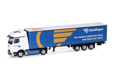 Herpa 320924 MB Actros L ProCabin Bigspace Gardinenplanen-Sattelzug | Saudingos - Image 3