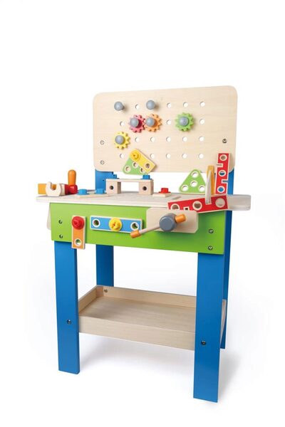 Hape Unisex Kinder Spielwerkbank "Meister Werkbank (38-Tlg.)", Bunt, Rollenspielzeug, Kinderb:81cm H:55cm T:28cm, Kunststoff, B:81cm H:55cm T:28cm - Image 6