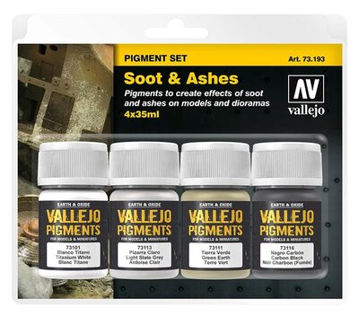 Vallejo 73193 Pigment-Set Ruß und Asche 4 x 30 ml - Bild 8